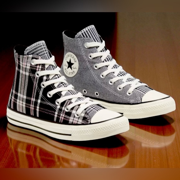 Converse Chuck Taylor All Star Women’s  Hi “Twisted Prep” BLACK/WHITE/EGRET - Picture 14 of 14